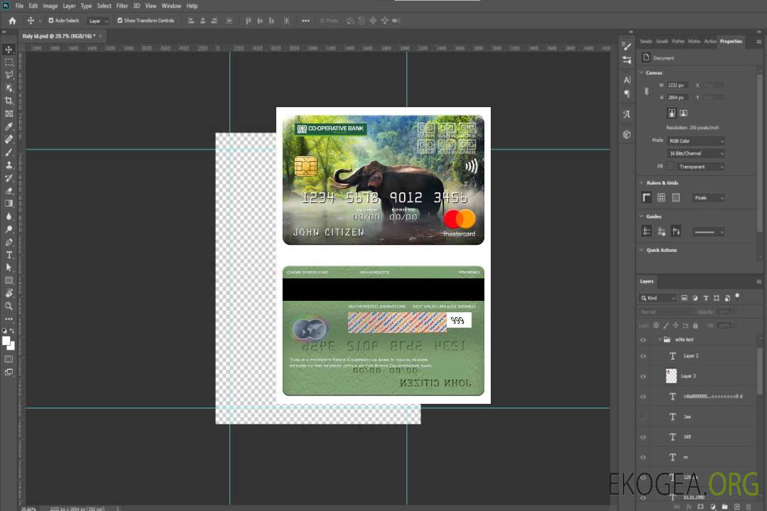 Carte Mastercard de la Banque Coopérative du Kenya template Carte Mastercard de la Banque Coopérative du Kenya template